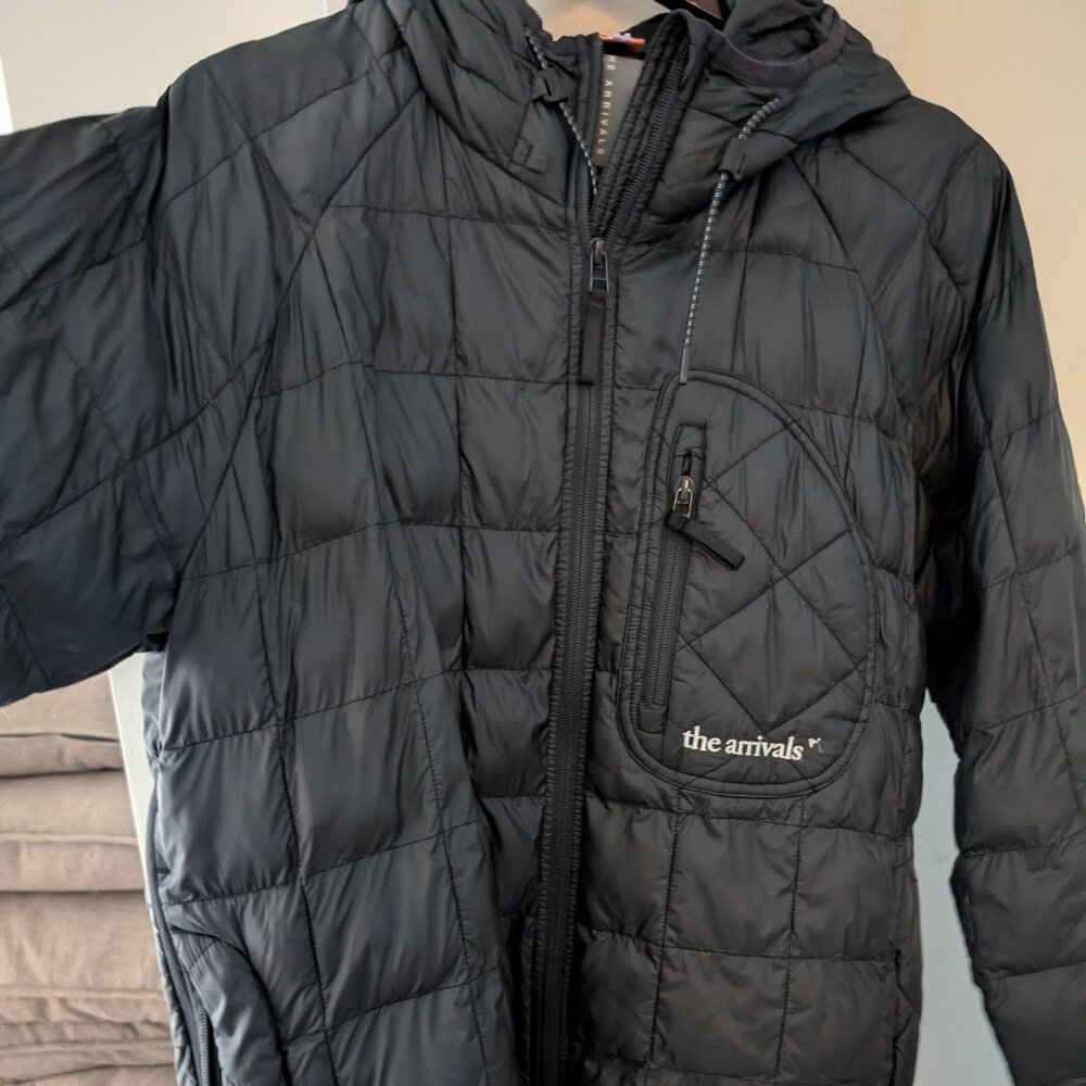 The Arrival's Men's Space Black Hooded Puffer Jacket - Retail $495